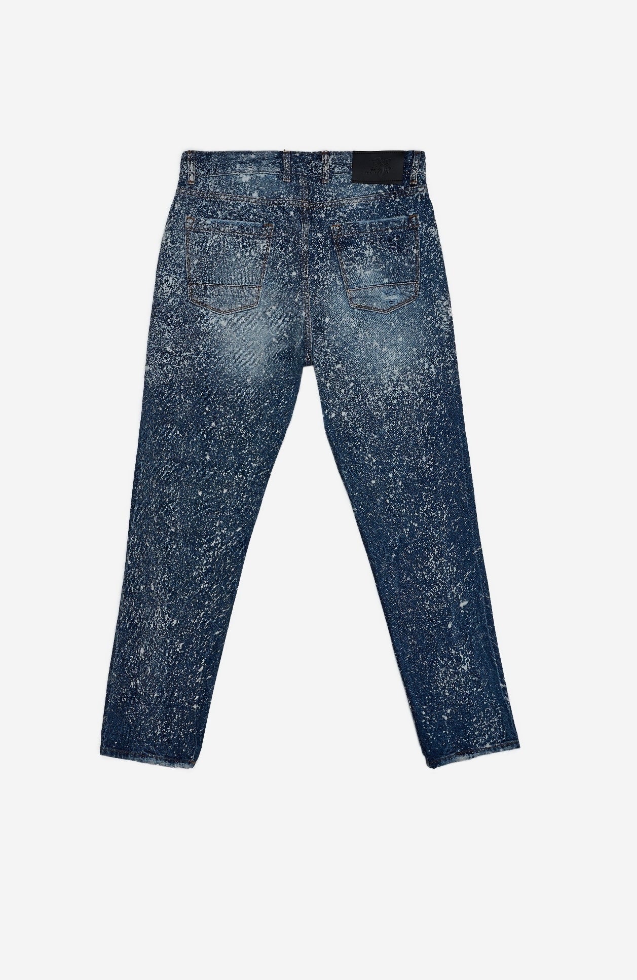 Whitewater Diamond Denim Jeans - heavy distressed bleach splash wash