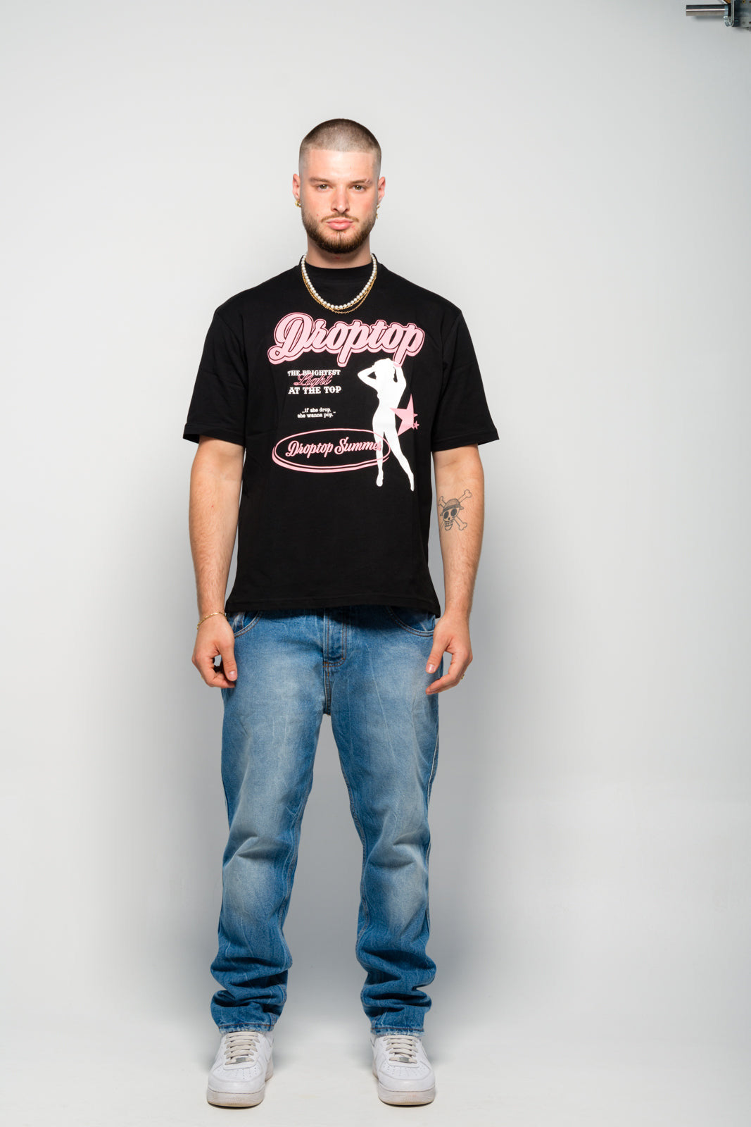 Favela Skyline Denim Jeans - basic light blue